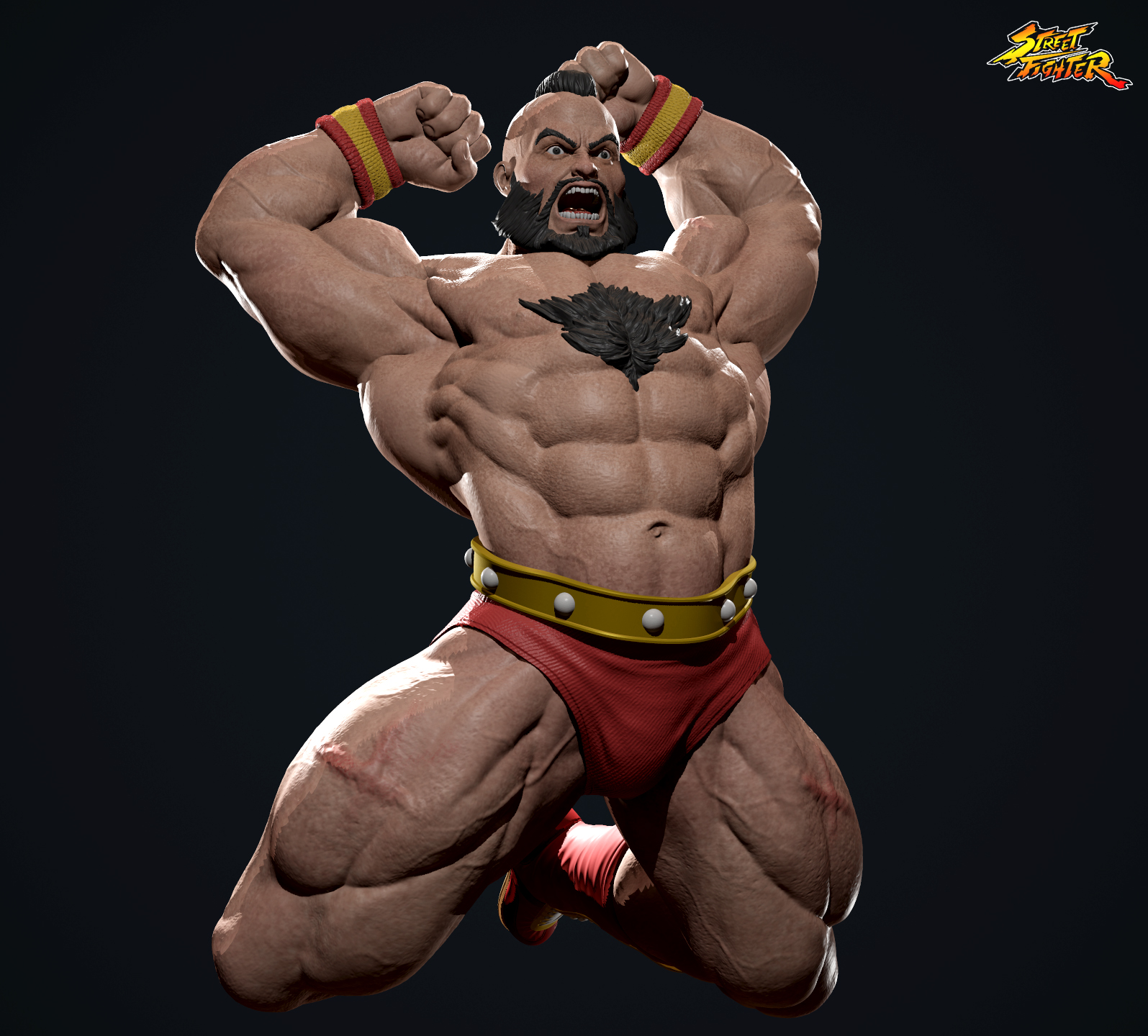 Zangief Street Fighter Fan Art - Finished Projects - Blender Artists  Community