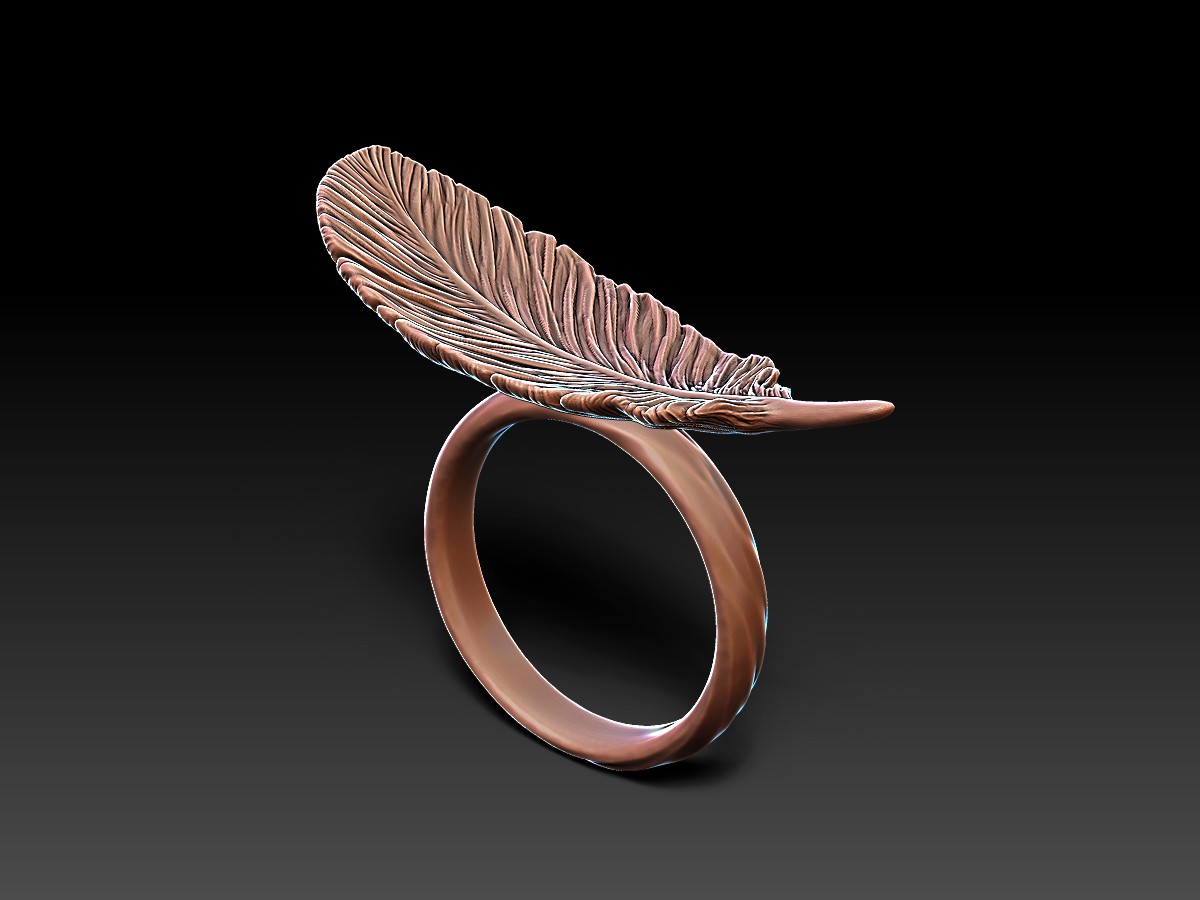 Feather Ring - Elegance - model 2