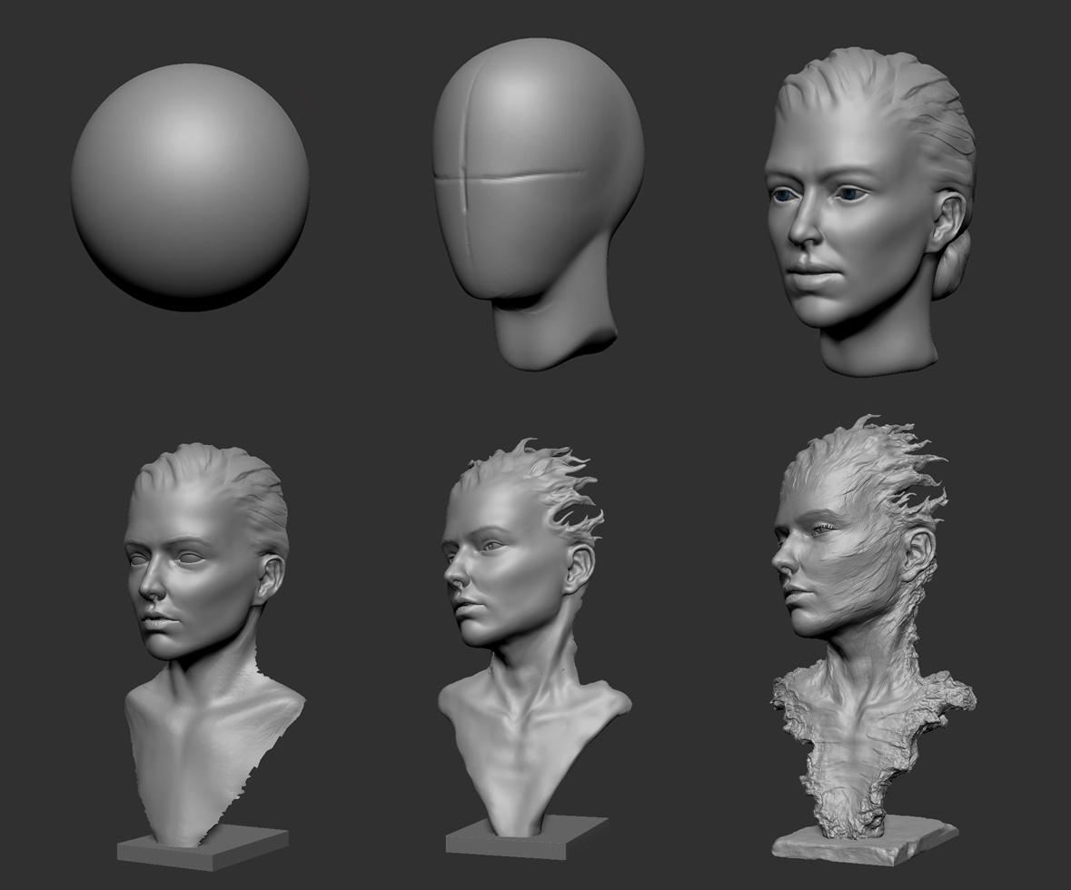 Evolution Zbrush