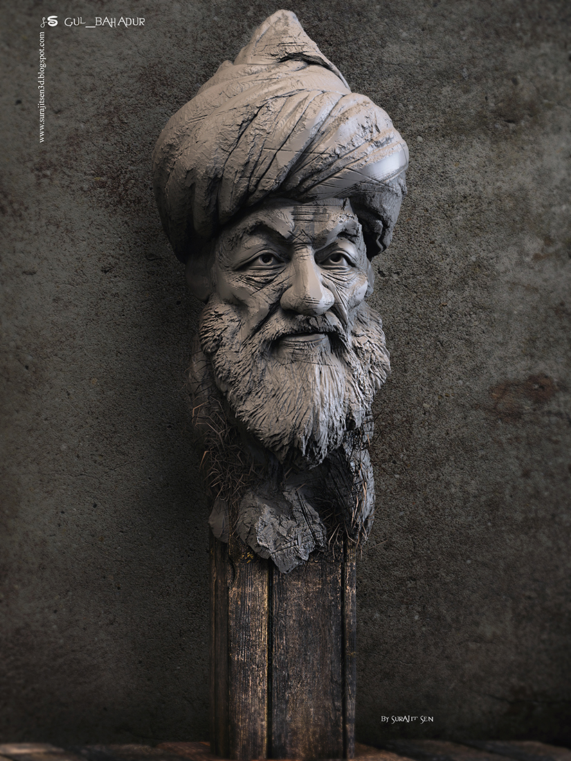 Gul_Bahadur_Digital_Sculpture_SurajitSen_Jan2021A_L