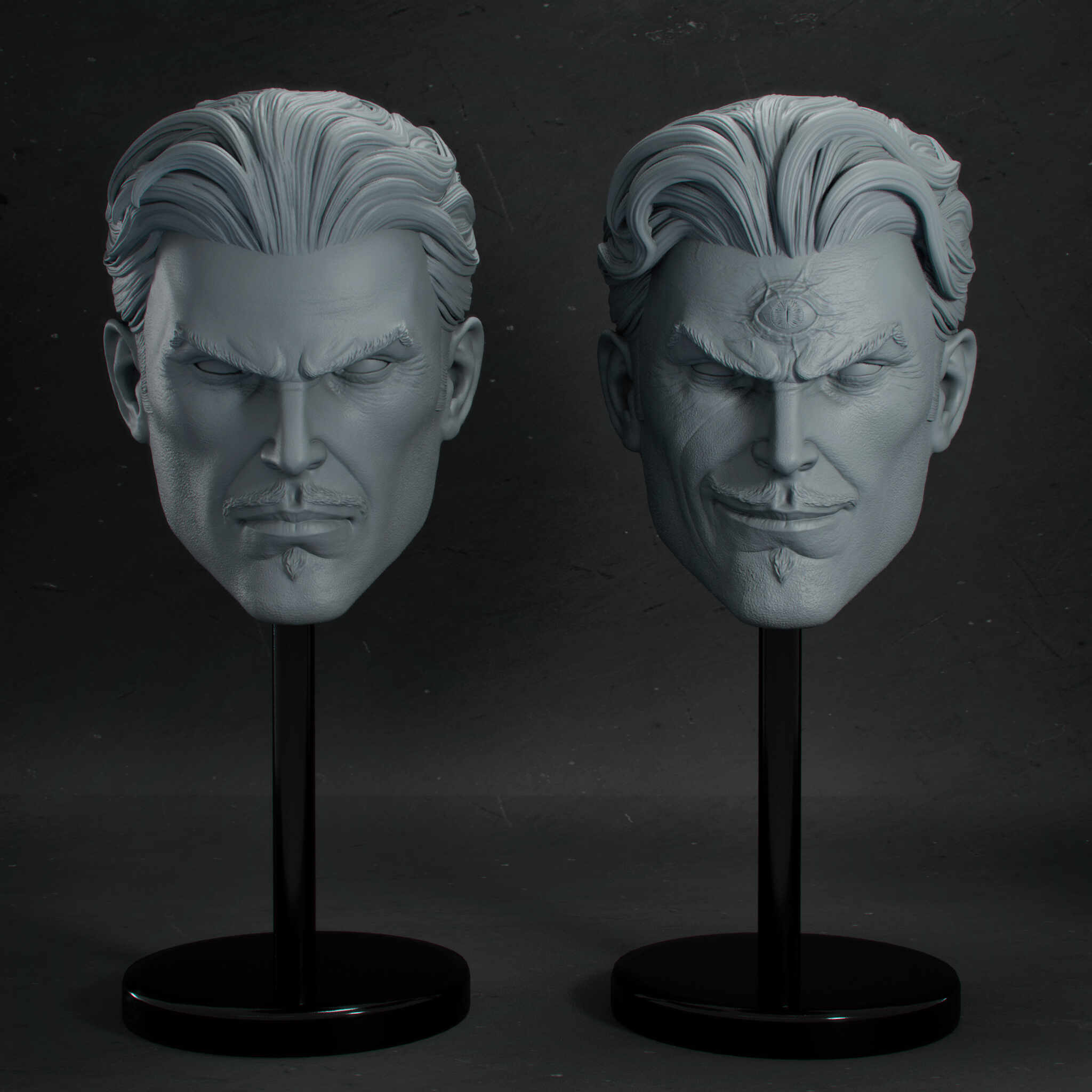Doctor Strange heads sculpt(comic style) - ZBrushCentral Doctor Strange heads sculpt(comic style) - ZBrushCentral