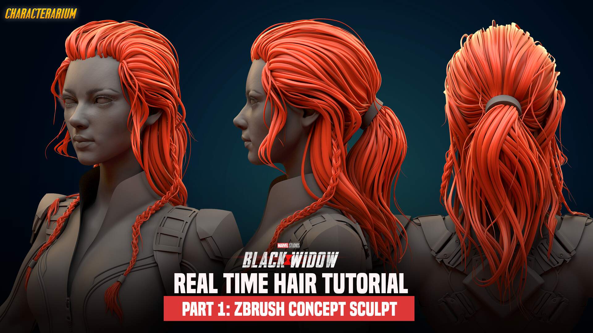 Black Widow Zbrush hair sculpt tutorial - ZBrushCentral