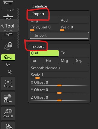 Zbrush import export scales