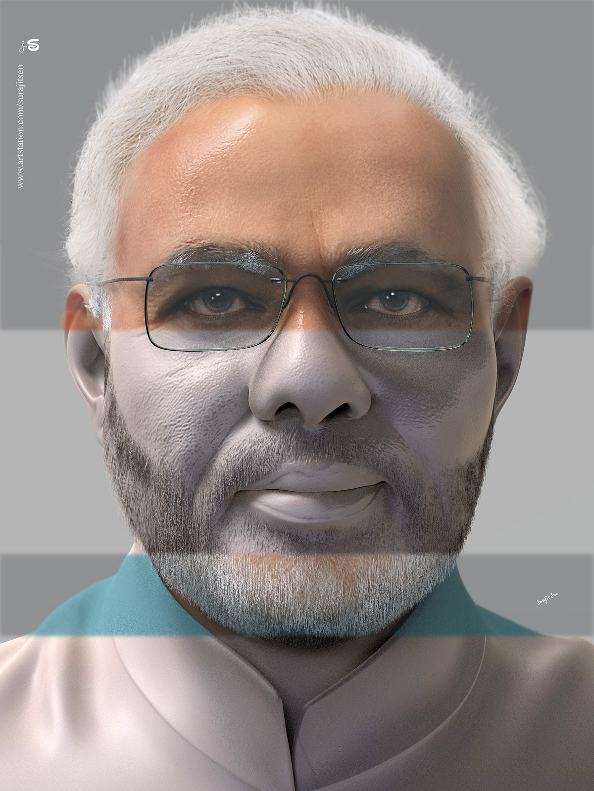 NAMO_CG_Character_by_SurajitSen_April2019_SCULPTING_WIP2