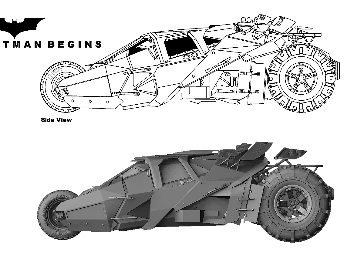 batmobile tumbler blueprints