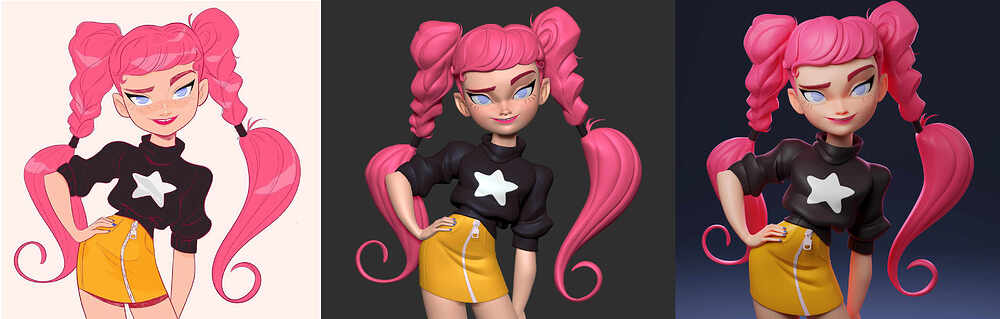 2d to 3d renderd