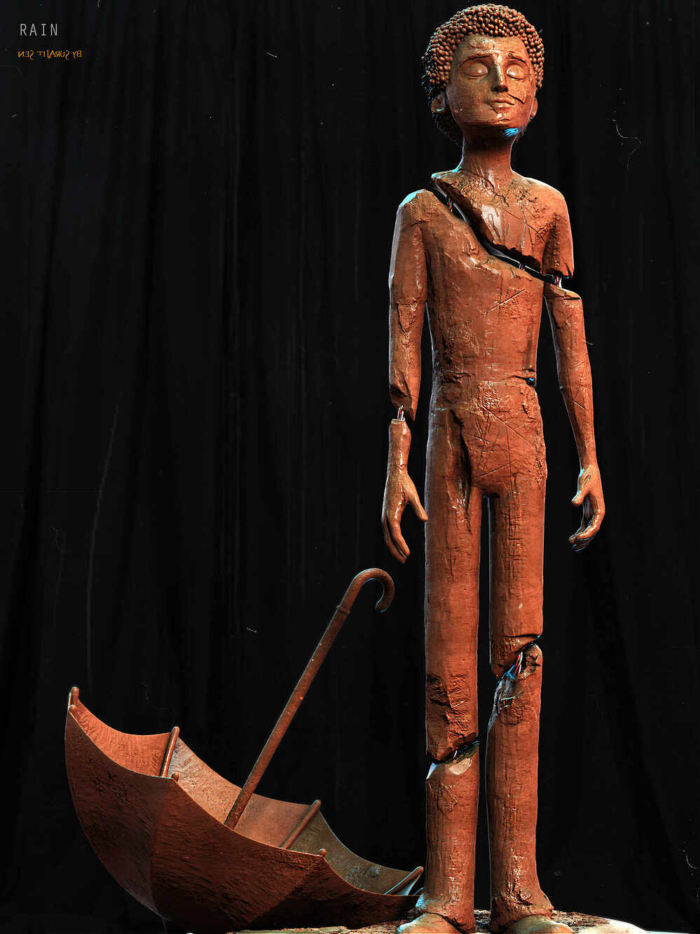 In_Rain_Digital_Sculpture_SurajitSen_Jul2024