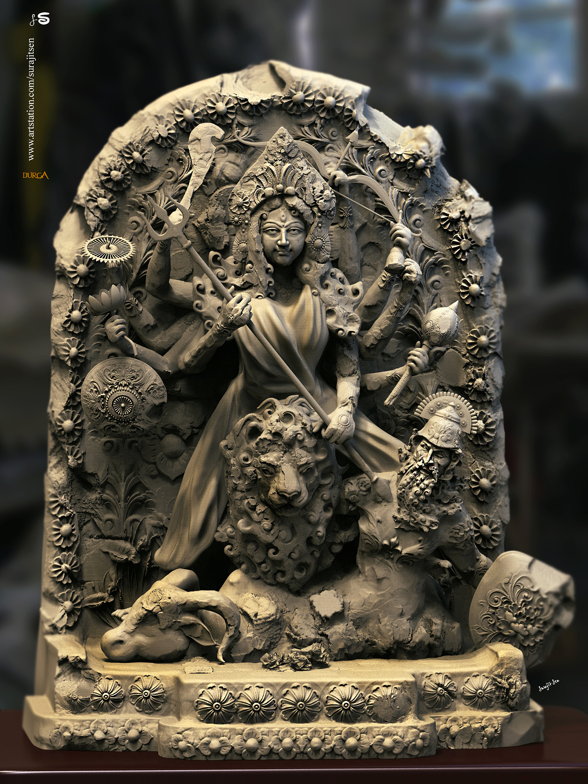 Durga_01_Digital_SCulpture_SurajitSen_March2020S