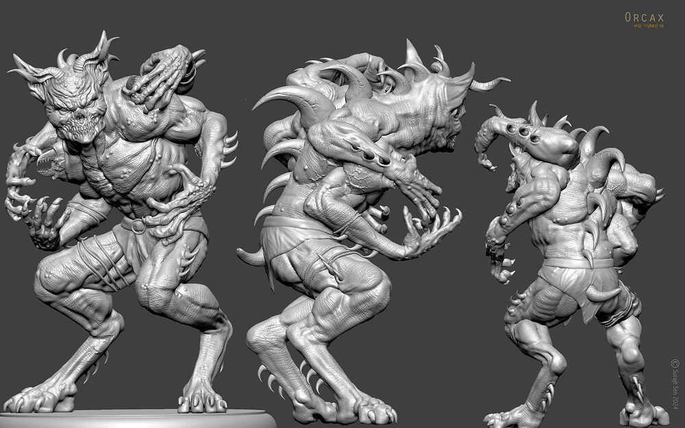 9_Orcax_Creature_Digital_Sculpture_SurajitSen_Dec2024_WIP4.