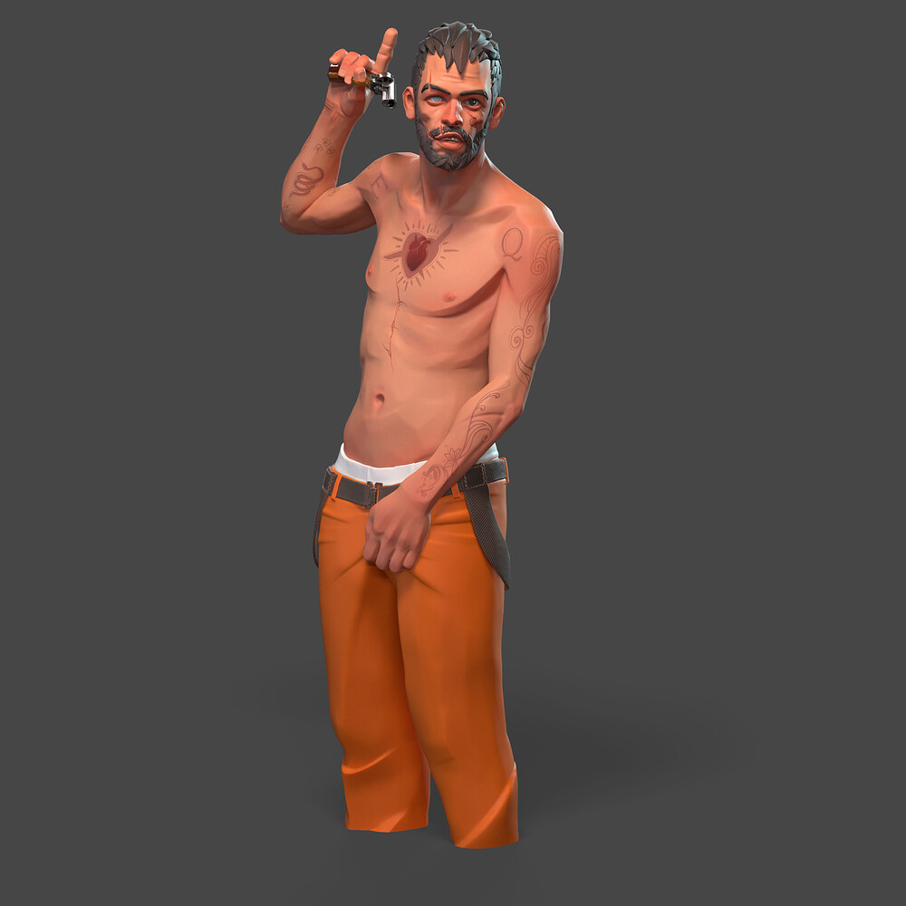 Hydell - A Stylized 3D Character Inspired by Joseph Gilgun's Iconic Role in Lockout5