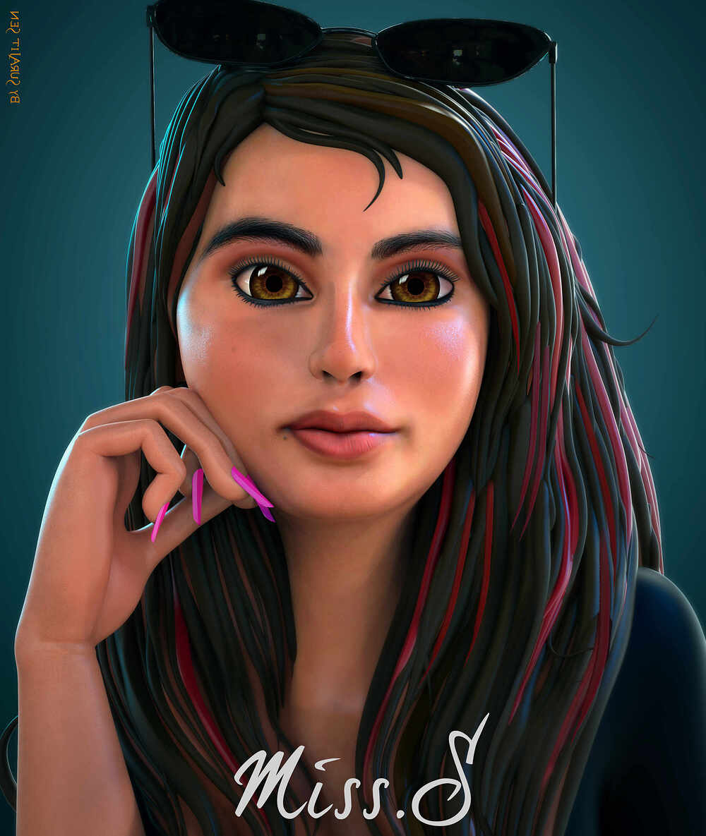 Miss_S_Caricature_Digital_Sculpture_SurajitSen_Oct2024A