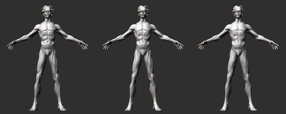 Realistic Rick Sanchez by Darya Girina sculpting_Life size anatomy_Topology of surface_2_compress