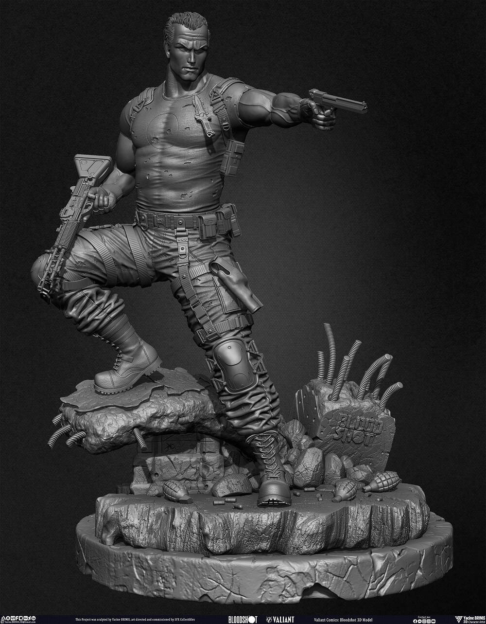 Bloodshot Valiant Comics sculpted by Yacine BRINIS 006