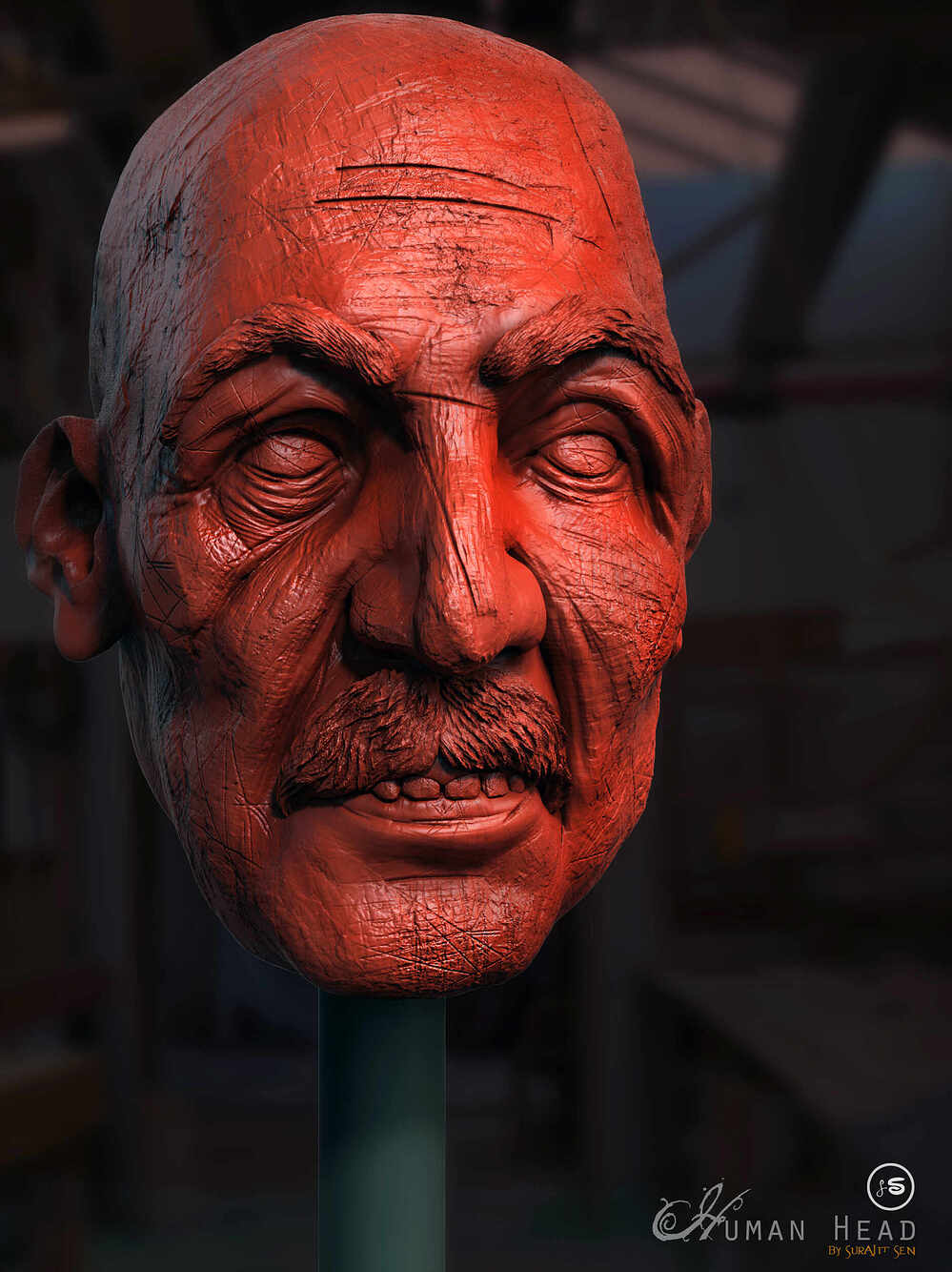 Quick_Block_Human_Head_Digital_Sculpture_SurajitSen_Feb2023