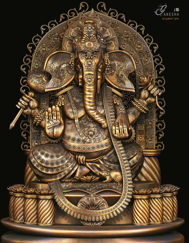 Ganpati_Digital_Sculpture_Sept2022_metal