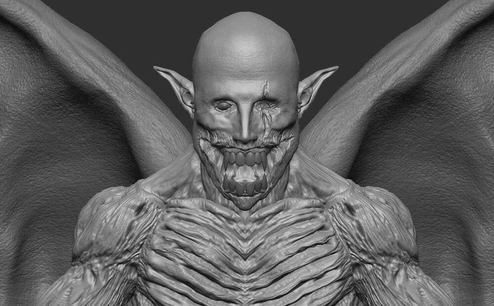 Vampire done face closeup