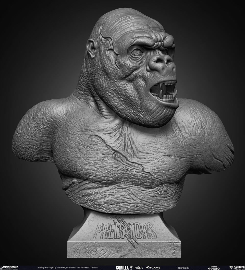 Killer Gorilla Predator sculpted by Yacine BRINIS 004