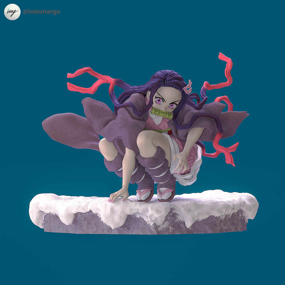 kimetsu-no-yaiba-nezuko-kamado-3d-sculpt-render-02