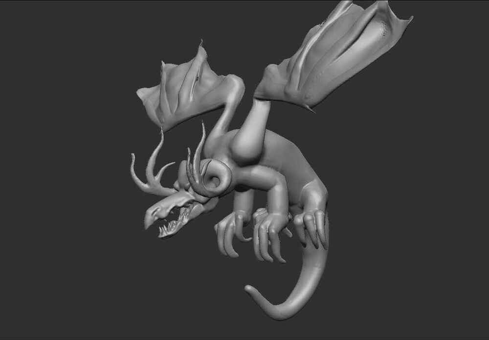 Dragon flying