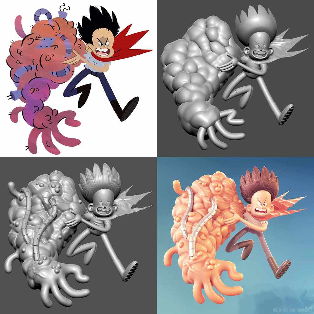 metin-seven_stylized-3d-illustrator-cartoon-character-designer_akira-tetsuo-anime-manga_WIP