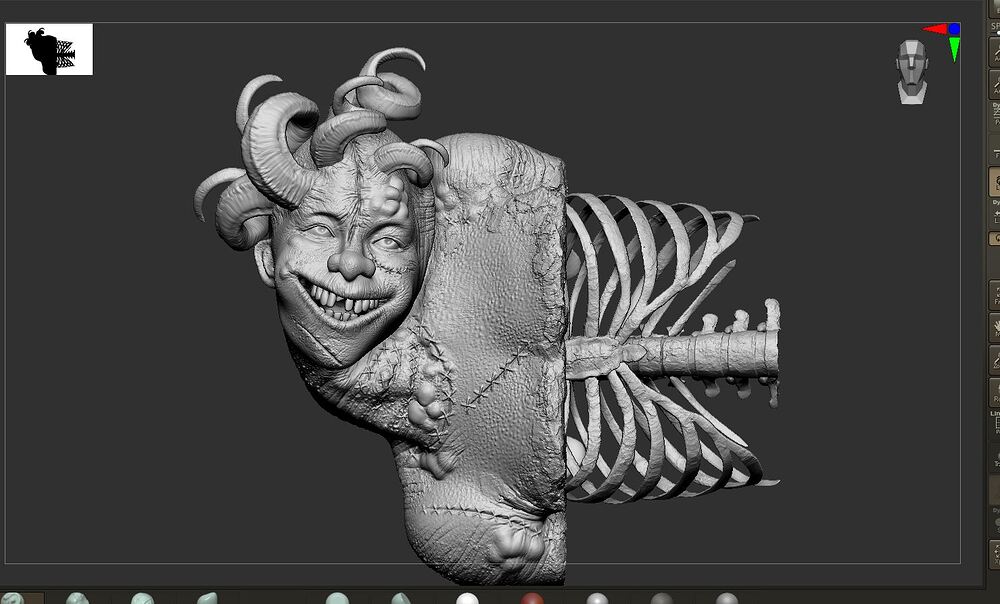 EVIL_Digital_SCulpture_SurajitSen_June2024_WIP