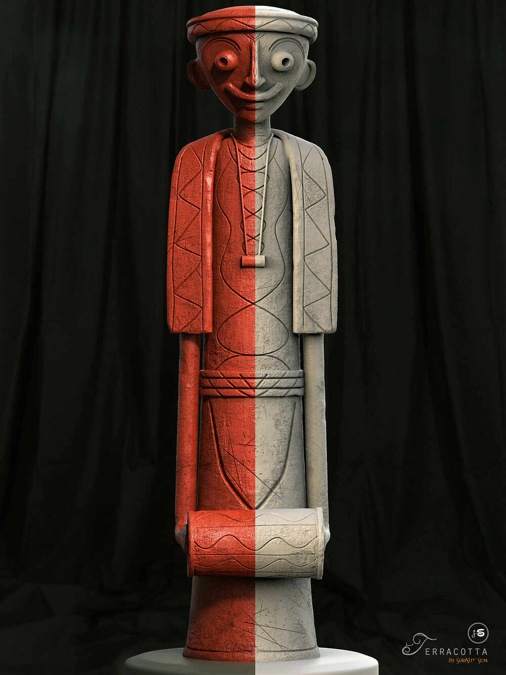 Terracotta_Doll_Digital_Sculpture_SurajitSen_Nov2022A