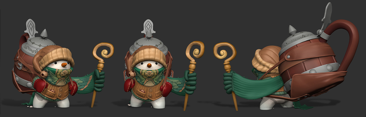 Snowman Final render ZBRUSH COL