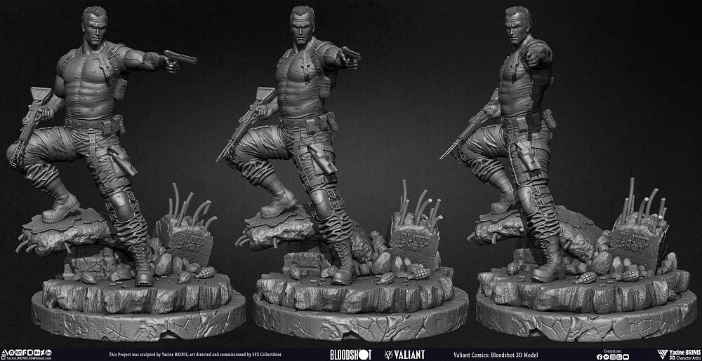 Bloodshot Valiant Comics sculpted by Yacine BRINIS 001