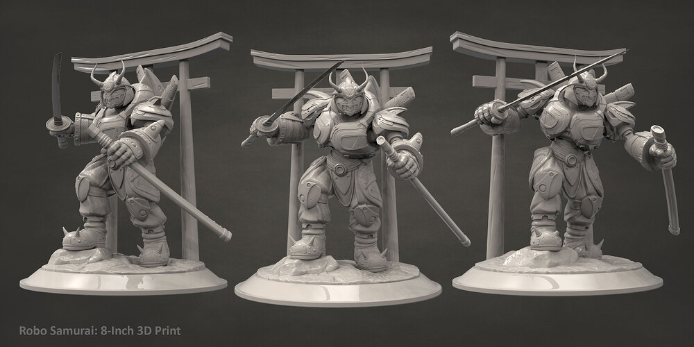 Robo-Samurai8Inch-3D-Print
