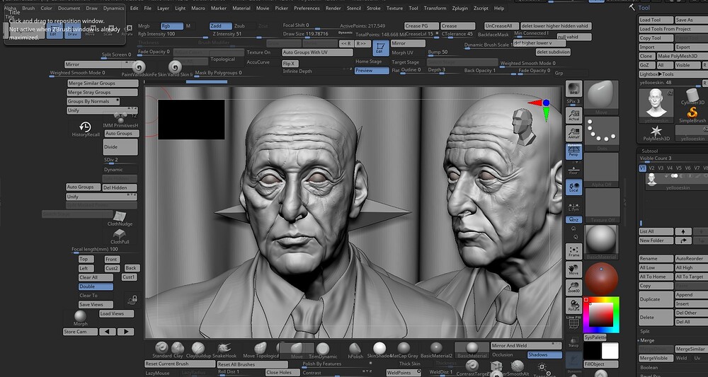 al pacino by vahid ahmadci work in progress zbrush