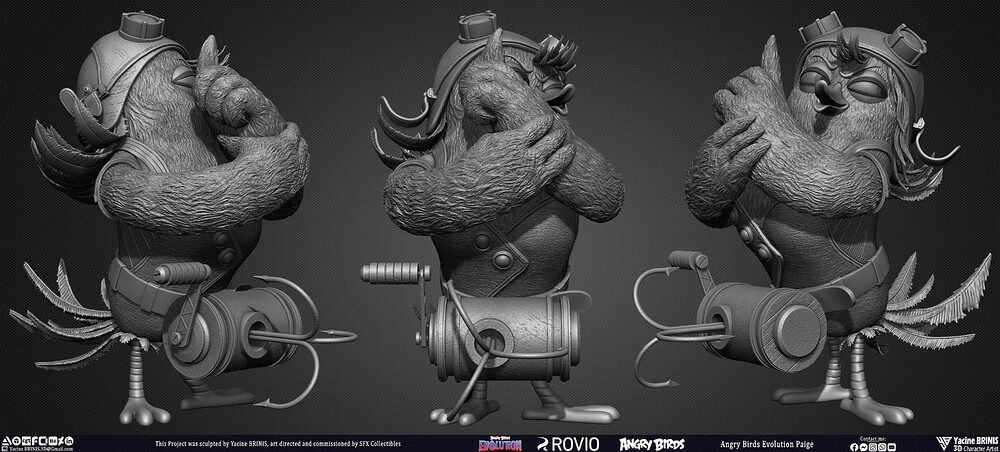 Paige Angry Birds Evolution Rovio sculpted by Yacine BRINIS 003