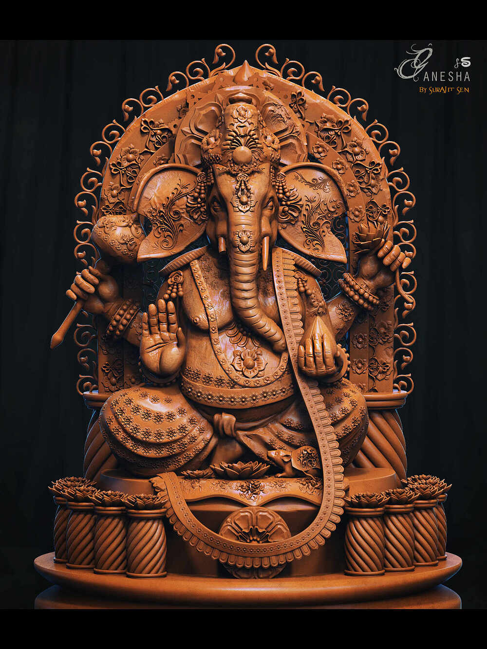 GANESHA_Digital_Sculpture_SurajitSen_Jan2024
