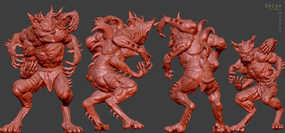 8_Orcax_Creature_Digital_Sculpture_SurajitSen_Dec2024_WIP5