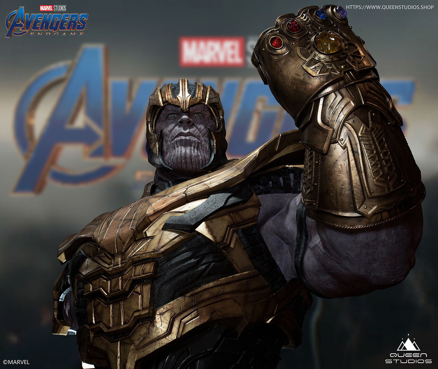 thanos bust statue