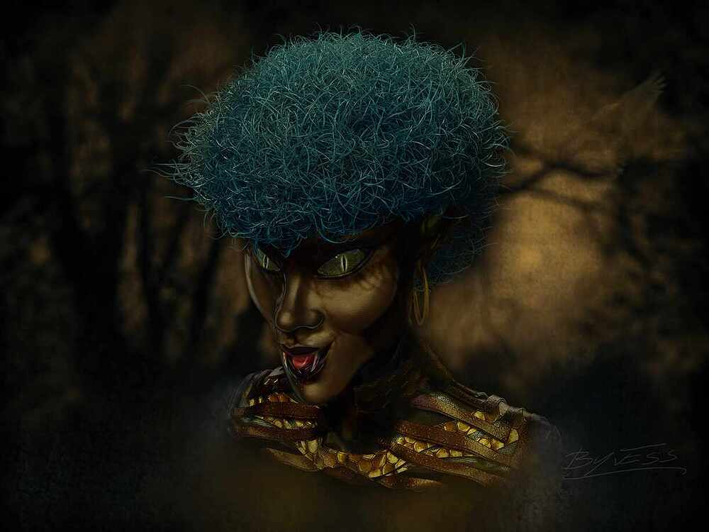 Black_alien_vampire_indigo_blood_princess