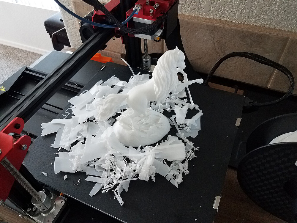 3D-printed white Horse 6