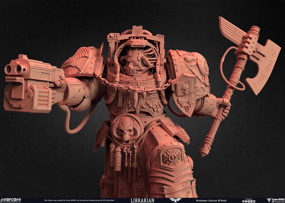Warhammer Librarian sculpted by Yacine BRINIS 009