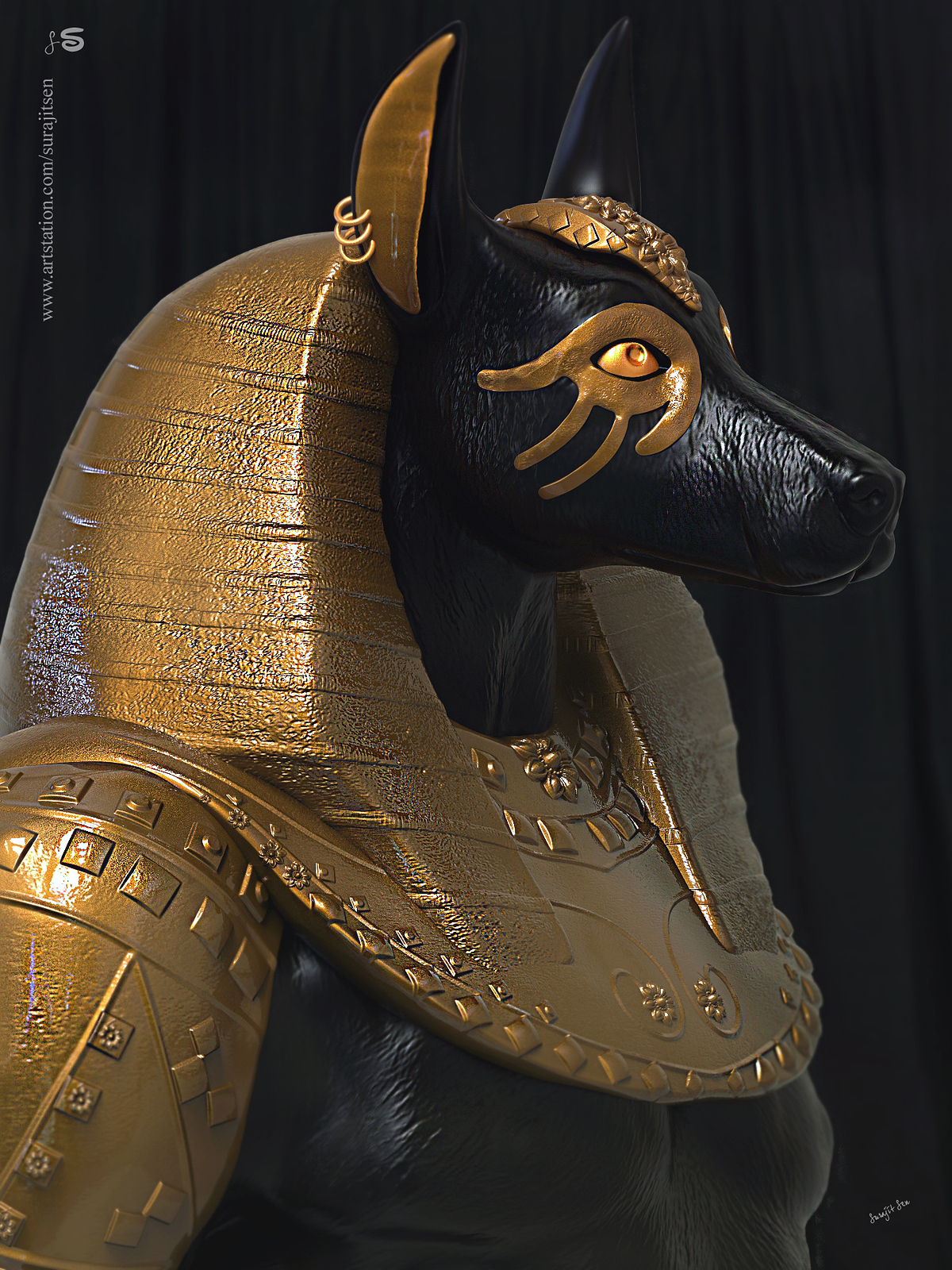 Anubis_God_Of_Death_Digital_Sculpture_SurajitSen_Jul2019