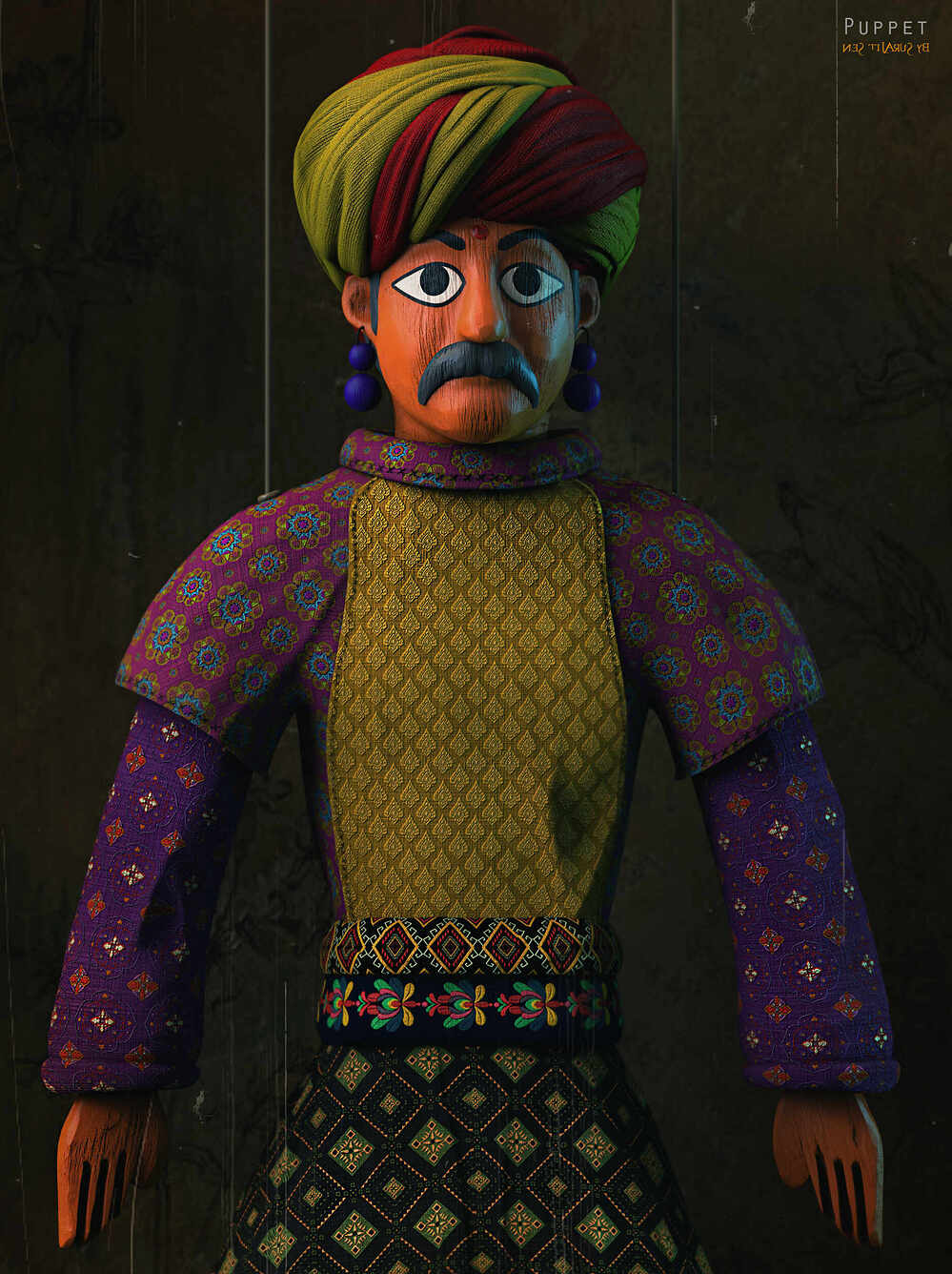 Indian_Traditional_Puppet_Digital_Sculpture_SurajitSen_Sept2024_C