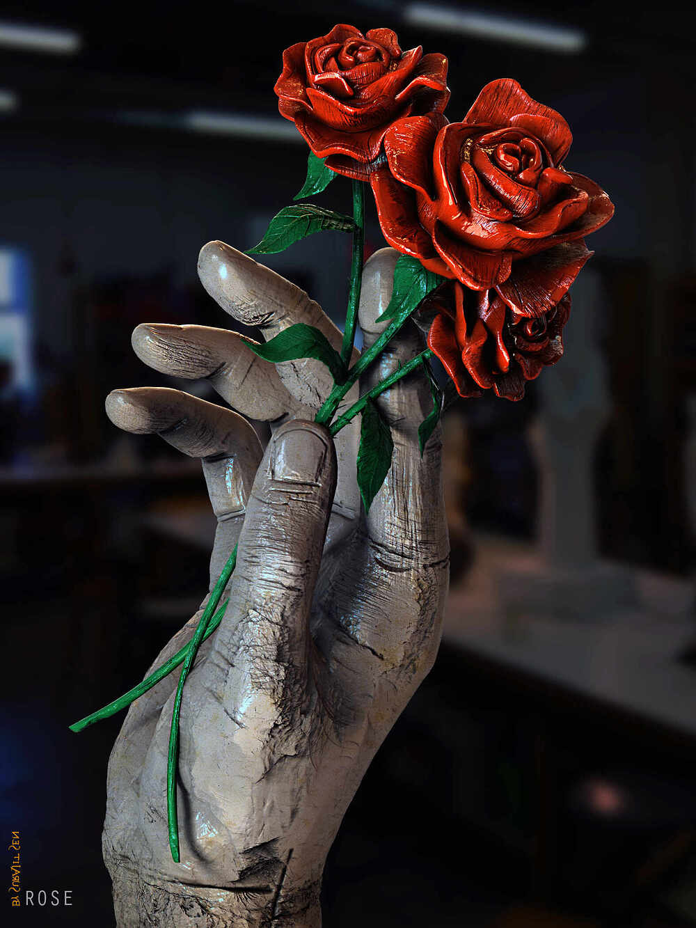 Rose_Digital_SCulpture_SurajitSen_Feb2024