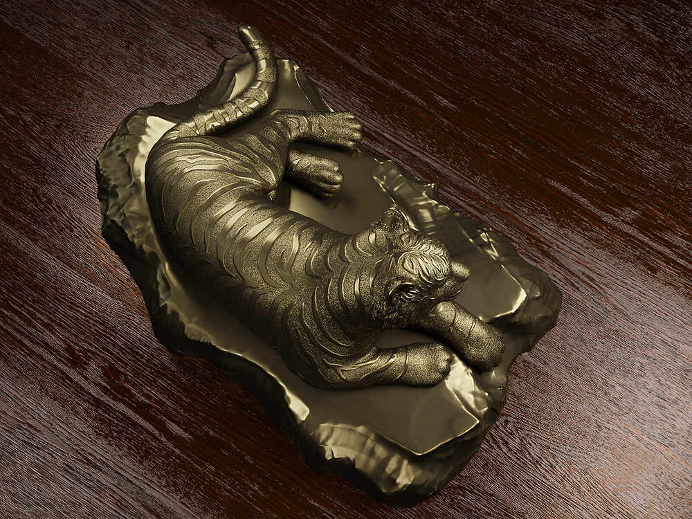Tiger Sculpture - Top View