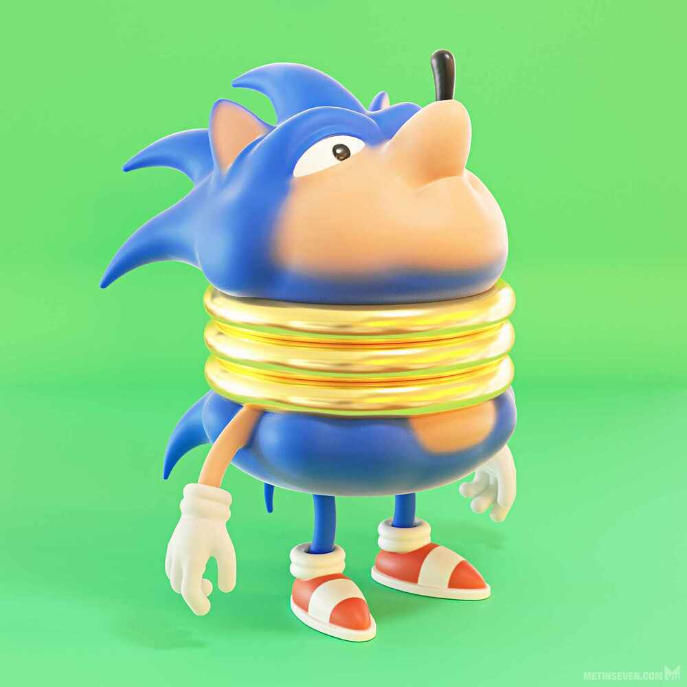 metin-seven_stylized-3d-illustrator-cute-cartoon-character_sega-game-sonic-the-hedgehog