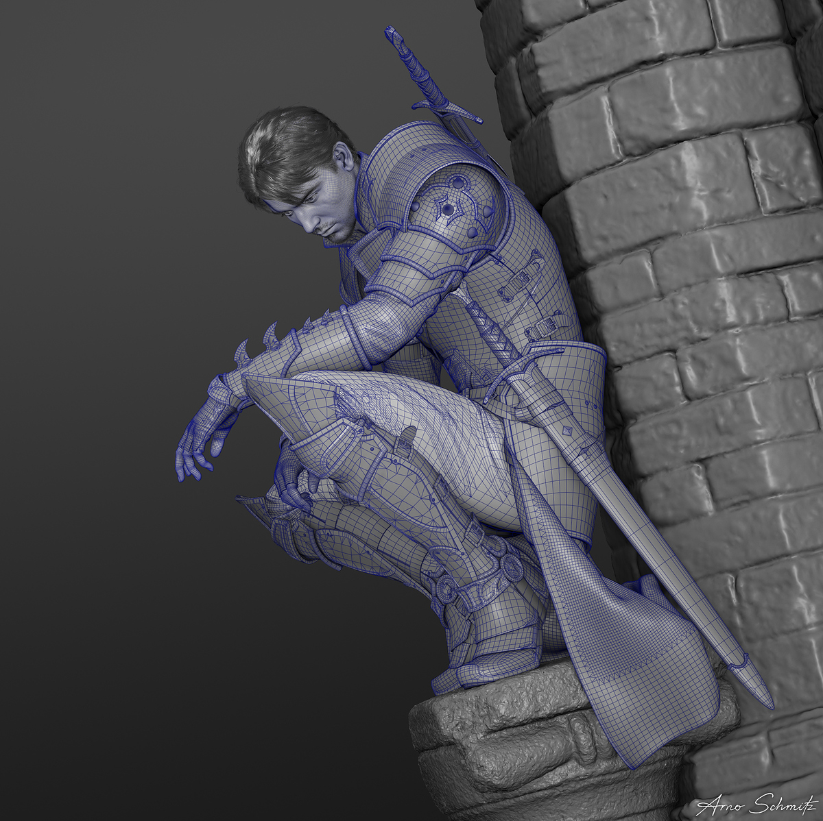 Image: https://www.zbrushcentral.com/uploads/default/optimized/4X/1/0/b/10b9cbd8db62d605d0384862653a5a181b1b0334_2_1200x1198.jpeg Arno_Schmitz_December_Knight_Part1_Garoyle_MakingOff