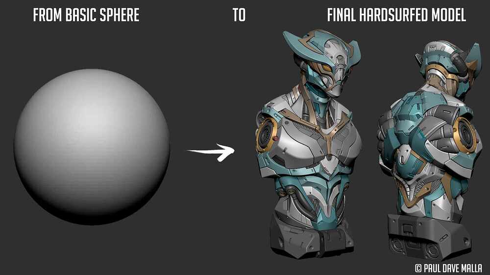 ZBRUSH HARD SURFACE MODELING TIMELAPSE_B_and_F