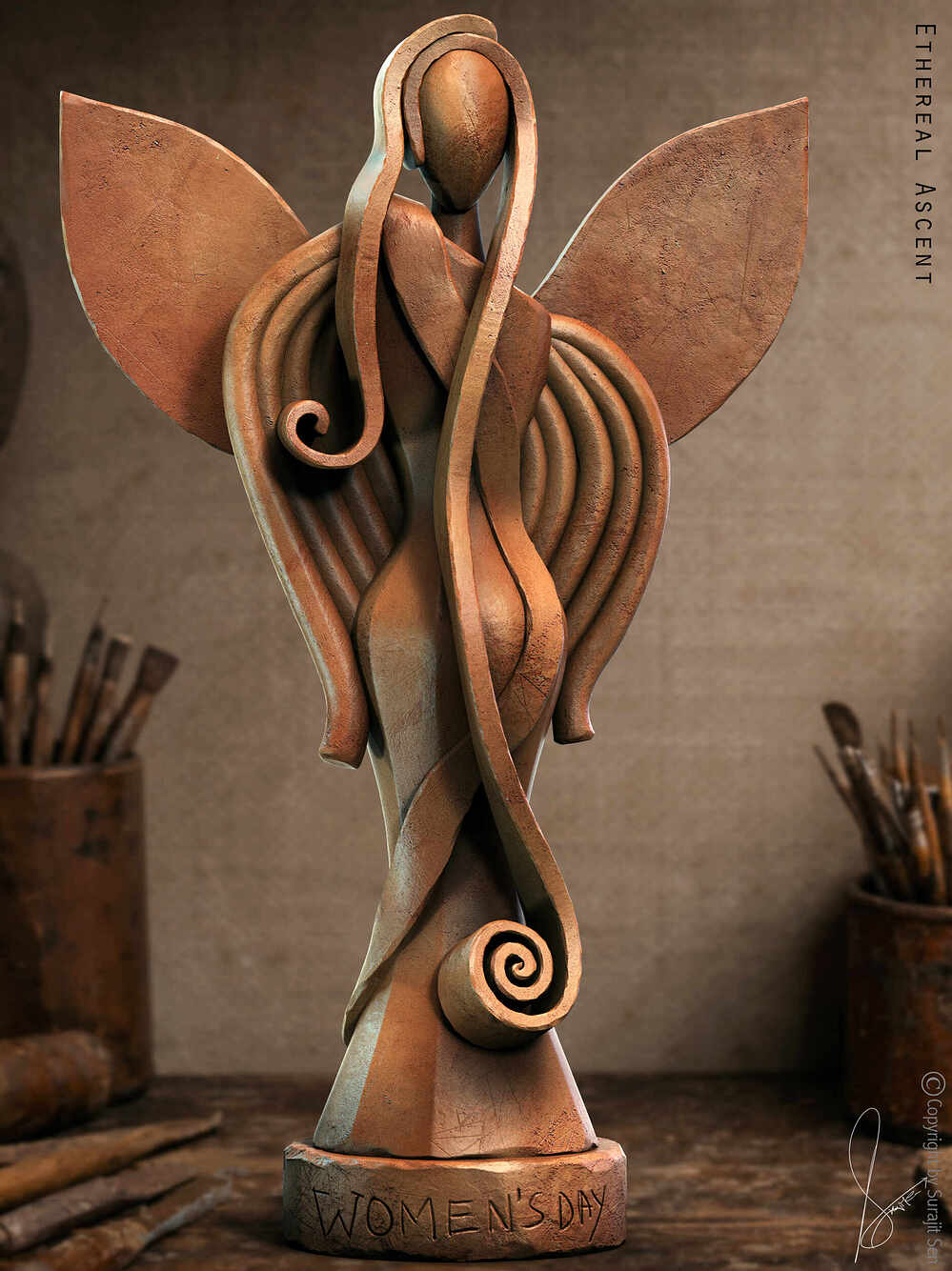 Ethereal Ascent_WOMENS_DAY_DIGITAL_SCULPTURE_SURAJITSEN_MARCH2026