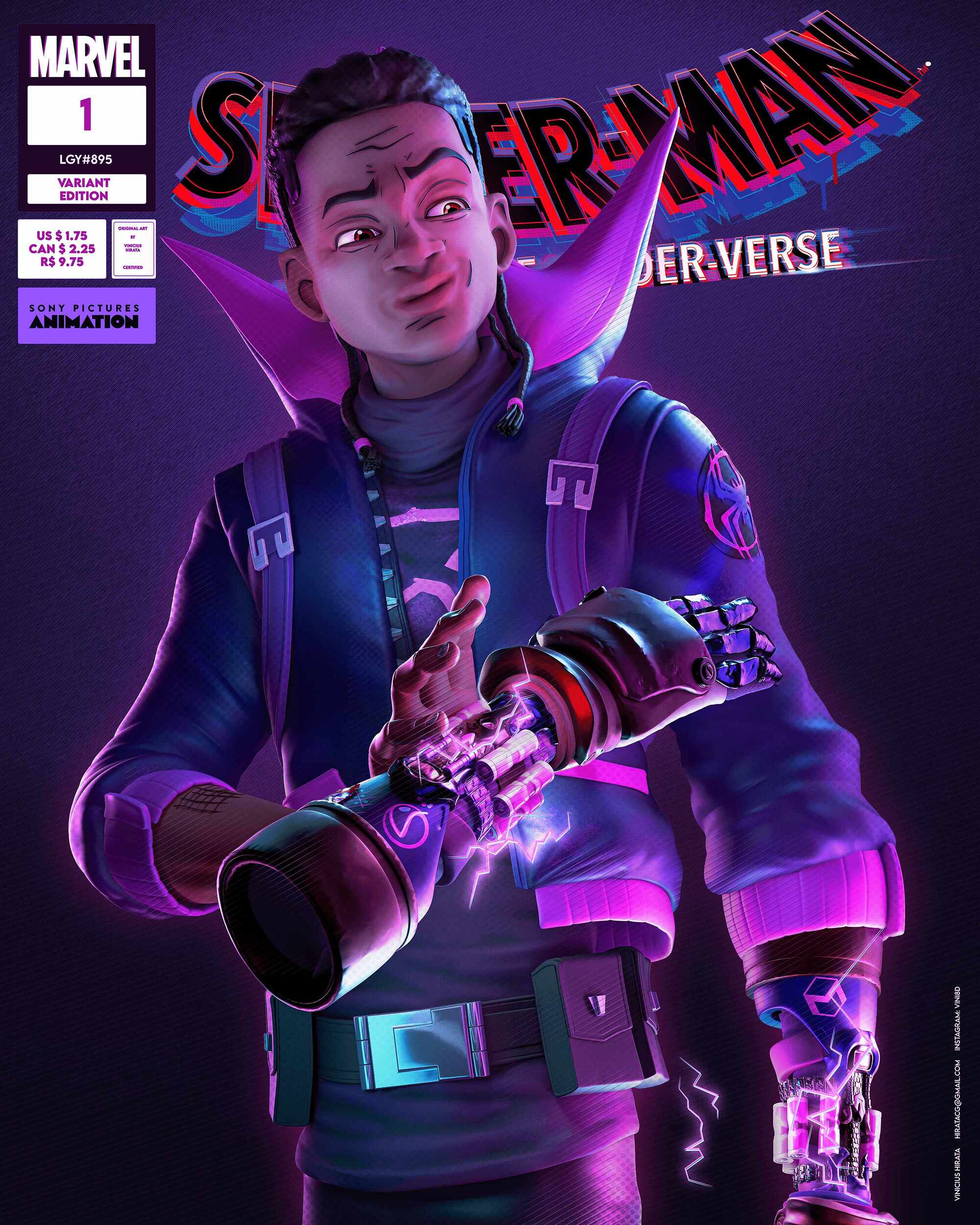 Prowler earth 42 miles morales fanart zbrushcentral