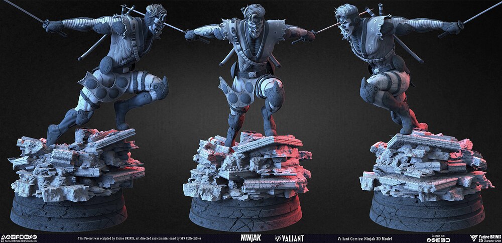 Ninjak Valiant Comics sculpted by Yacine BRINIS 017