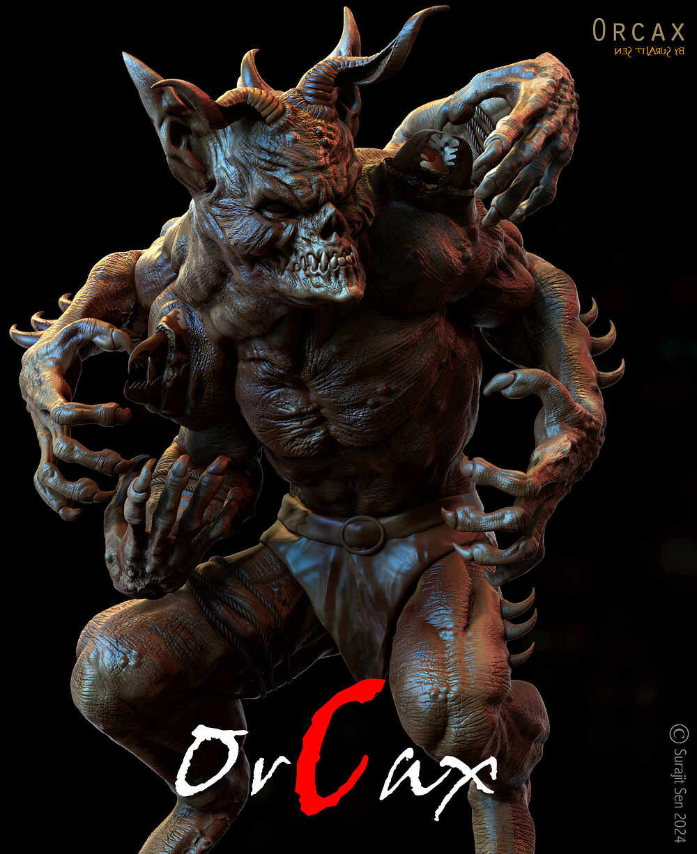 1_Orcax_Creature_Digital_Sculpture_SurajitSen_Dec2024_Closed