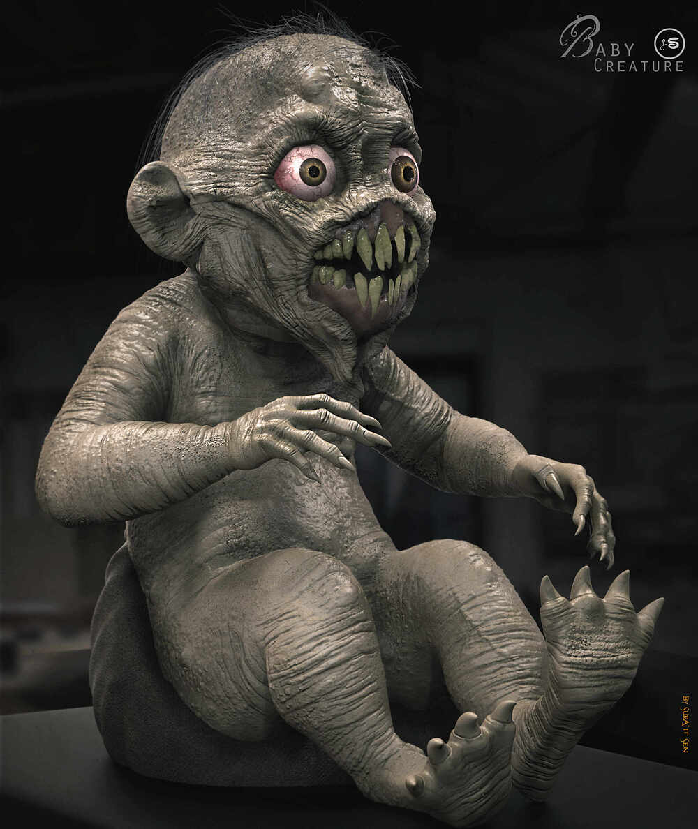 Baby_Creature_Digital_SCulpture_SurajitSen_Feb2023