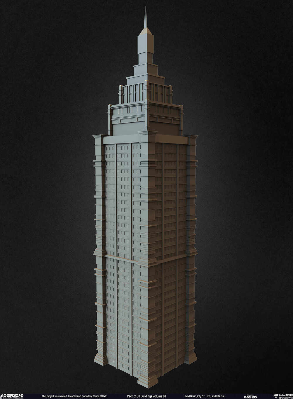 Pack of 30 Buildings Vol 01 Sculpted by Yacine BRINIS Set 006